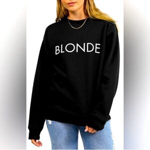 Brunette The Label - Oversized Blonde Crewneck Sweater